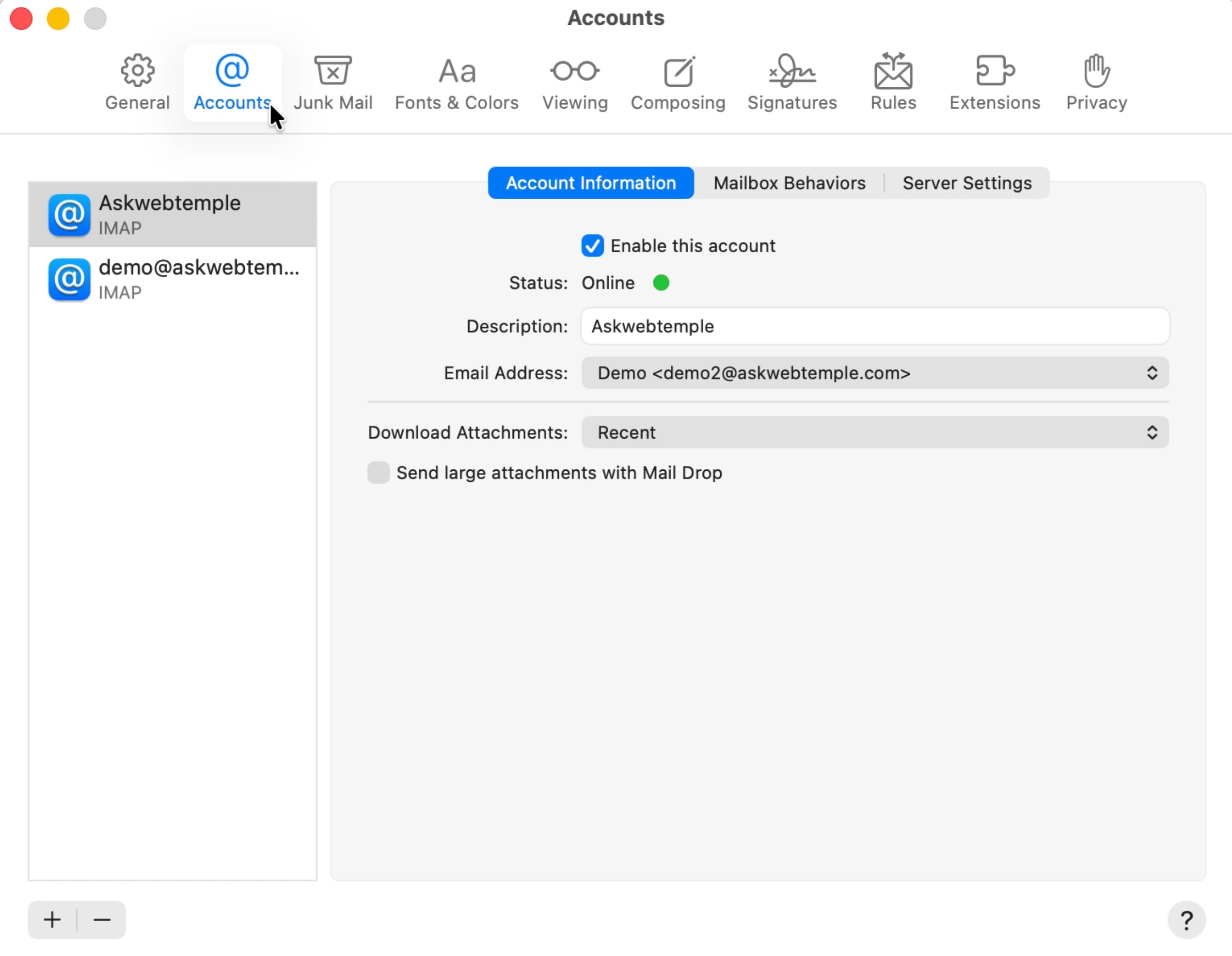 Outgoing Mail Updates Apple Mail - Update / Modify Mail Server Hostname or Update Email ...