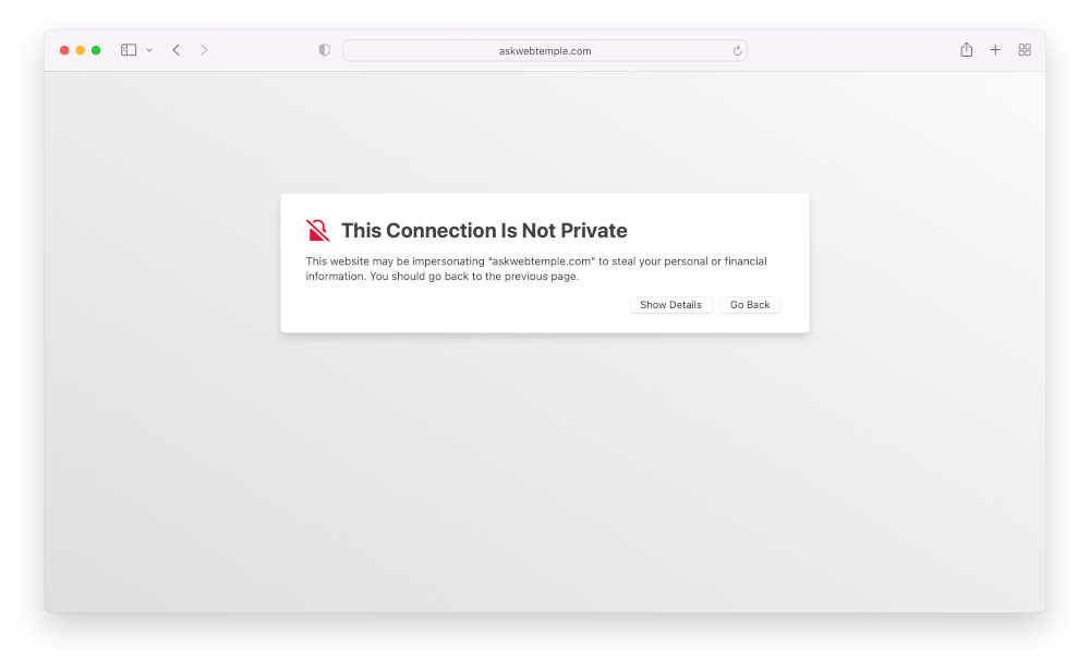 directadmin-safari-security-warning