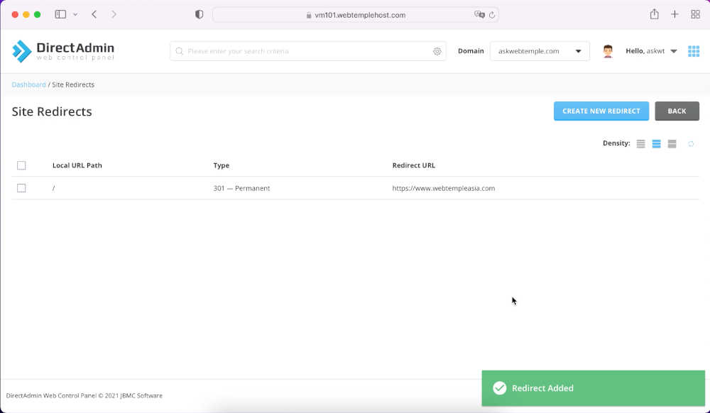 directadmin-site-redirection-configured