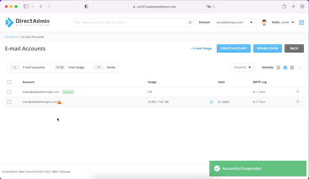 directadmin-suspended-email-account