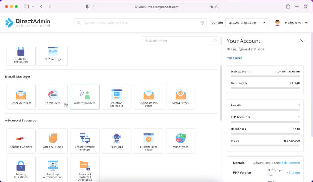 directadmin-main-menu-screen